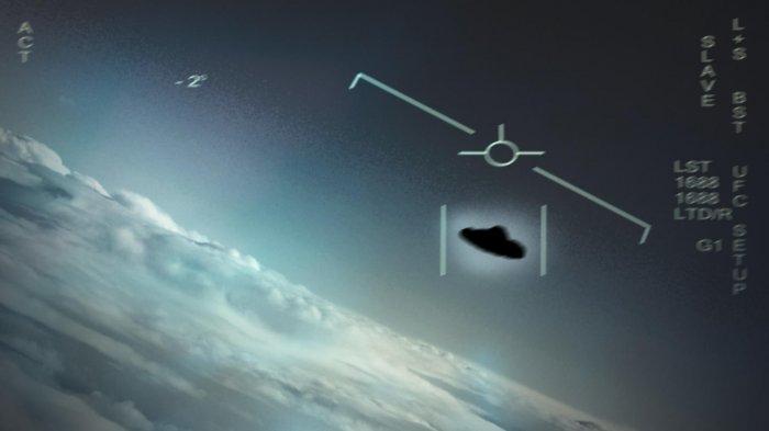 Potongan gambar dari salah satu video penampakan UFO dari Pentagon